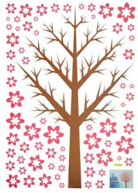 Melody Tree - Large Wall Decals Stickers Appliques Home Decor - HEMU-HL-2107