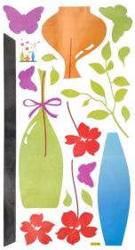 Bottles Of Flower - Wall Decals Stickers Appliques Home Dcor - HEMU-HL-1292