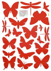 Fluttering Butterflies - Large Wall Decals Stickers Appliques Home Decor - HEMU-HL-2114