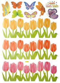 Corner Blossom - Large Wall Decals Stickers Appliques Home Decor - HEMU-HL-5930