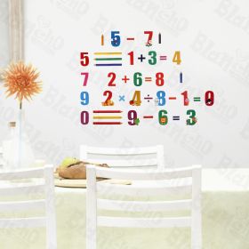 Lovely Arithmetic - Hemu Large Wall Decals Stickers Appliques Home Decor 19.7 BY 27.5 Inches - HEMU-TC-2173