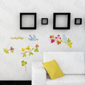Lucky Day - Hemu Wall Decals Stickers Appliques Home Decor 12.6 BY 23.6 Inches - HEMU-TC-1092