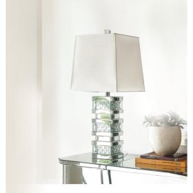 ACME Nysa Table Lamp in Mirrored & Faux Crystals 40217 - as Pic
