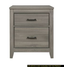 Dark Gray Finish Transitional Look 1pc Nightstand Industrial Rustic Modern Style Bedroom Furniture - as Pic