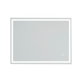 32 x 24 in. Rectangular Frameless Wall-Mount Anti-Fog Bluetooth LED Light Bathroom Vanity Mirror - as Pic