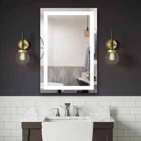 Frameless Rectangular LED Light Bathroom Vanity Mirror - 24*36
