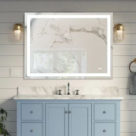 Frameless Rectangular LED Light Bathroom Vanity Mirror - 48*36