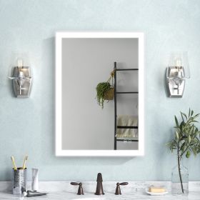 LED Lighted LED Lit Mirror Rectangular Fog Free Frameless Bathroom Vanity Mirror - 20*28