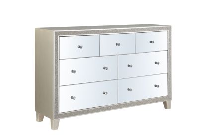 ACME Sliverfluff Dresser, Mirrored & Champagne Finish BD00246 - as Pic
