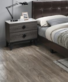 Bedroom Furniture Contemporary Look Grey Color Nightstand Drawers Bed Side Table plywood - as Pic