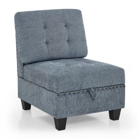 Single Chair for Modular Sectional,Navy(26.5"x31.5"x36") - as Pic