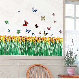 Flying Butterflies-2 - Wall Decals Stickers Appliques Home Decor - HEMU-ZS-020