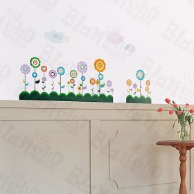 Flower Lollipop-2 - Wall Decals Stickers Appliques Home Decor - HEMU-ZS-073