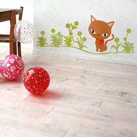 Cat Grass - Large Wall Decals Stickers Appliques Home Decor - HEMU-HL-5816