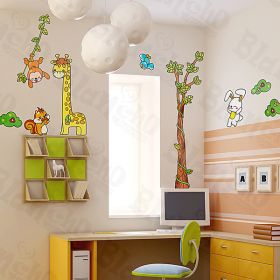 Giraffe Friends - Large Wall Decals Stickers Appliques Home Decor - HEMU-HL-5801