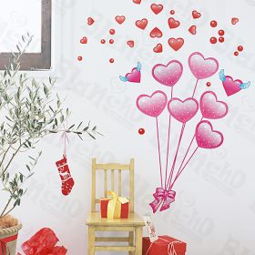 Love Balloons - Large Wall Decals Stickers Appliques Home Decor - HEMU-HL-5876