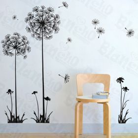 Flying Dandelion - Large Wall Decals Stickers Appliques Home Decor - HEMU-HL-5869