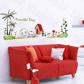 Dog House - Large Wall Decals Stickers Appliques Home Decor - HEMU-XS-033