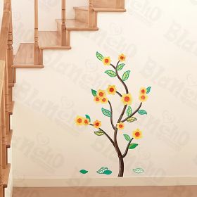 Flower & Leaf - Wall Decals Stickers Appliques Home Decor - HEMU-HL-907