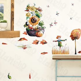 Leafy season - Wall Decals Stickers Appliques Home Decor - HEMU-HL-1205