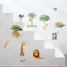 African Field - Wall Decals Stickers Appliques Home Decor - HEMU-HL-1277