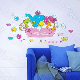 Animal Friends-2 - Wall Decals Stickers Appliques Home Decor - HEMU-HL-1245