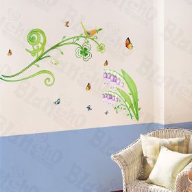 Green Branches - Large Wall Decals Stickers Appliques Home Decor - HEMU-HL-5603