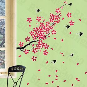 Falling Cherry Bloom - X-Large Wall Decals Stickers Appliques Home Decor - HEMU-HL-6813