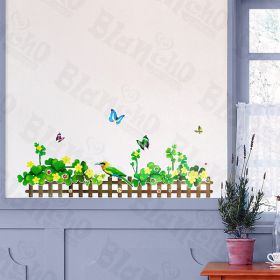 Green Fence 2 - Wall Decals Stickers Appliques Home Decor - HEMU-LB-1640