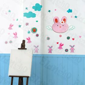 Lovely Rabbit - X-Large Wall Decals Stickers Appliques Home Decor - HEMU-HL-9809