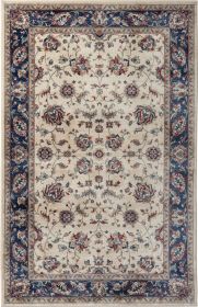 Stylish Classic Pattern Design Traditional Bordered Floral Filigree Area Rug - Ivory|Beige|Blue|Red - 3' X 5'