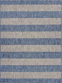 Home Decor Indoor/Outdoor Accent Rug Natural Stylish Classic Pattern Design - Grey & Blue - 1'10" X 3'0"