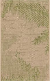 Home Decor Indoor/Outdoor Accent Rug Touch Of Palm Accent Rug - Beige | Pea - 1'10" X 3'0"