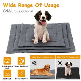 Dog Bed Mat Comfortable Fleece Pet Dog Crate Carpet Reversible Pad Joint Relief L Size - L