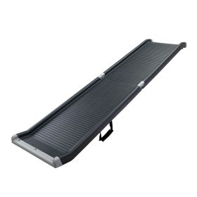 Folding Pet Ramp, Portable Lightweight Dog and Cat Ramp, Great for Cars, Trucks and SUVs - black