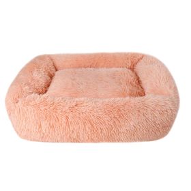 Soft Plush Orthopedic Pet Bed Slepping Mat Cushion for Small Large Dog Cat - Pink - L ( 31 x 28 x 7 in )