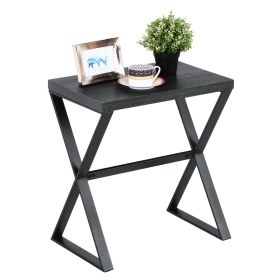 Full Wooden Side Table;  END TABLE - Black