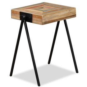 Side Table Solid Reclaimed Teak - Brown