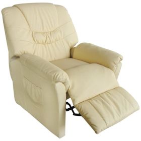 Massage Chair Cream Faux Leather - Cream