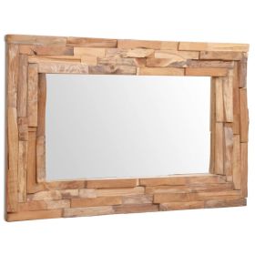 Decorative Mirror Teak 35.4"x23.6" Rectangular - Brown