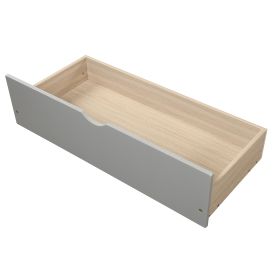 [Not allowed to sell to Walmart] Platform Storage Bed; 2 drawers with wheels; Twin Size Frame; Gray (New) - WF194472AAE
