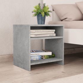 Bedside Cabinet Concrete Gray 15.7"x11.8"x15.7" Engineered Wood - Grey