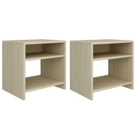 Bedside Cabinets 2 pcs Sonoma Oak 15.7"x11.8"x15.7" Engineered Wood - Brown