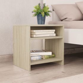 Bedside Cabinet Sonoma Oak 15.7"x11.8"x15.7" Engineered Wood - Brown