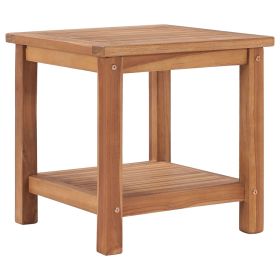 Coffee Table 17.7"x17.7"x17.7" Solid Teak Wood - Brown