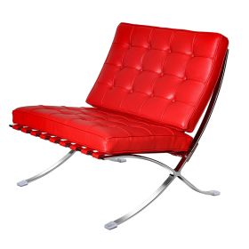 TENGYE furniture Barcelona chair designer chair - Red