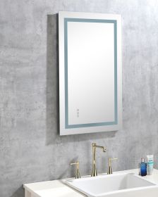 Led Mirror for Bathroom with Lights,Dimmable,Anti-Fog,Lighted Bathroom Mirror with Smart Touch Button,Memory Function(Horizontal/Vertical) - as Pic