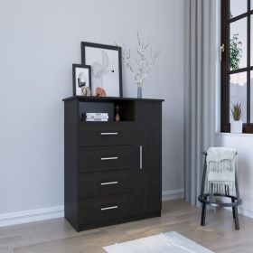 Dresser Beaufort, Four Drawers, Black Wengue Finish - Black