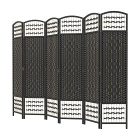 Folding Room Divider Portable Privacy Screen Room Partition - Black - Style B