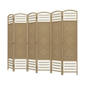 Folding Room Divider Portable Privacy Screen Room Partition - Natural Wood - Style B